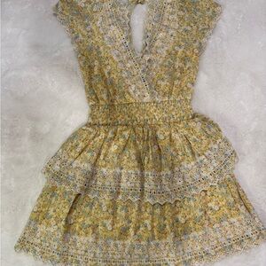 American Eagle Outfitters Yellow Floral Mini Dress